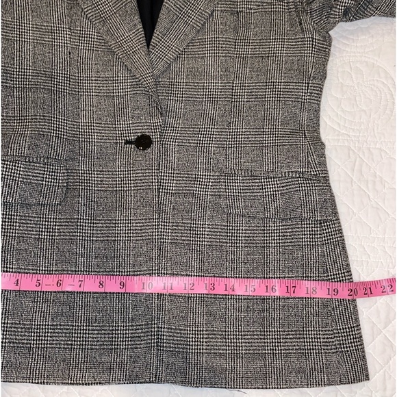 Jones New York 10 Tweed Jacket Black&White,Single-Breasted Detailing sleeve cuff - Picture 6 of 14